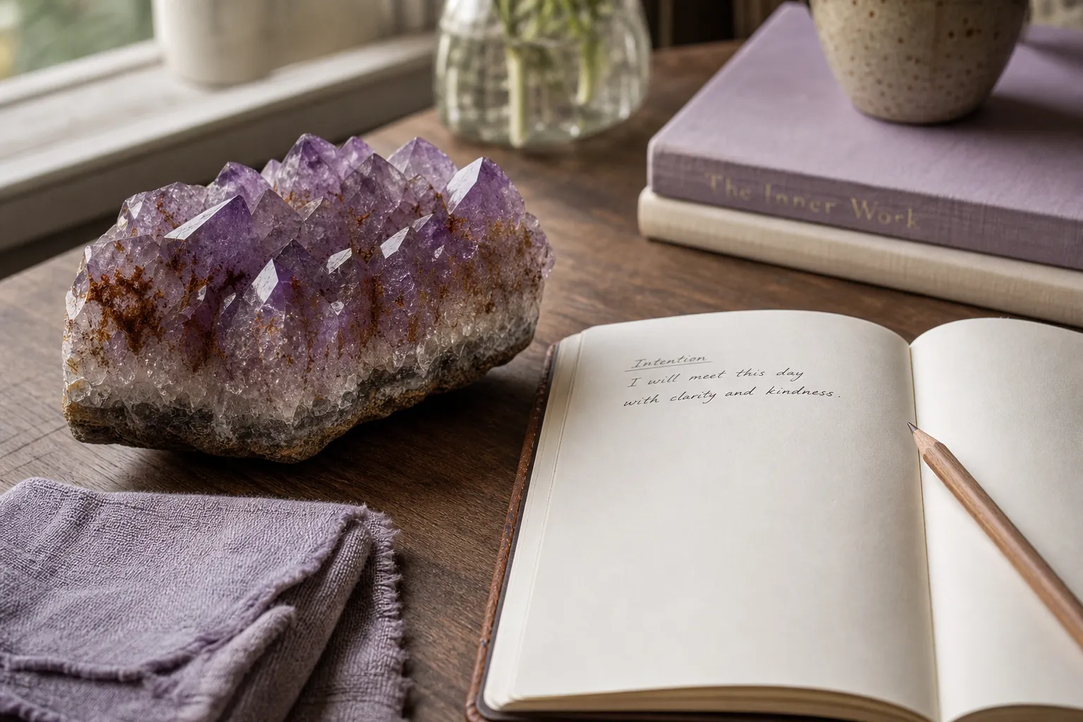 Intention Setting Practices with Goethite-Included Amethysts