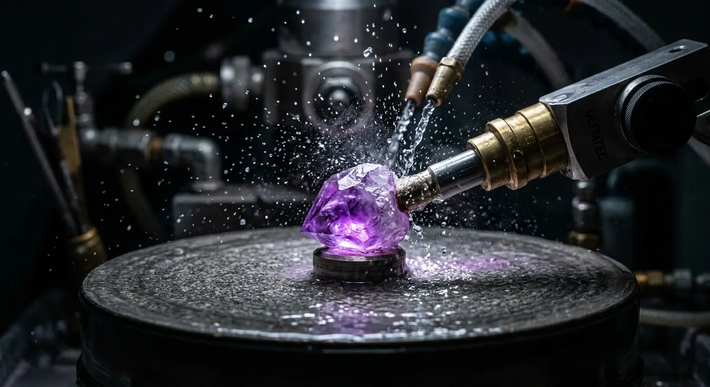Precision gem cutting process on a sintered diamond lap